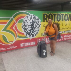 Vanessa Marcia representing Raypower Abuja FM at Rototom Festival in Spain